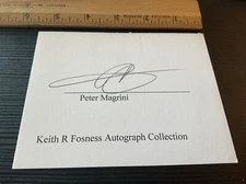 Pete Magrini signed card - Red Sox debut 1966
