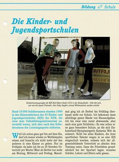 Die Kinder und Jugendsportschulen in der DDR DDR Infokarte