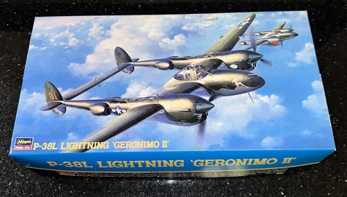 Hasegawa JT-2 1/48 Scale Model Kit WWII US Lockheed P-38 L Lightning Geronimo II - Afbeelding 1 van 19