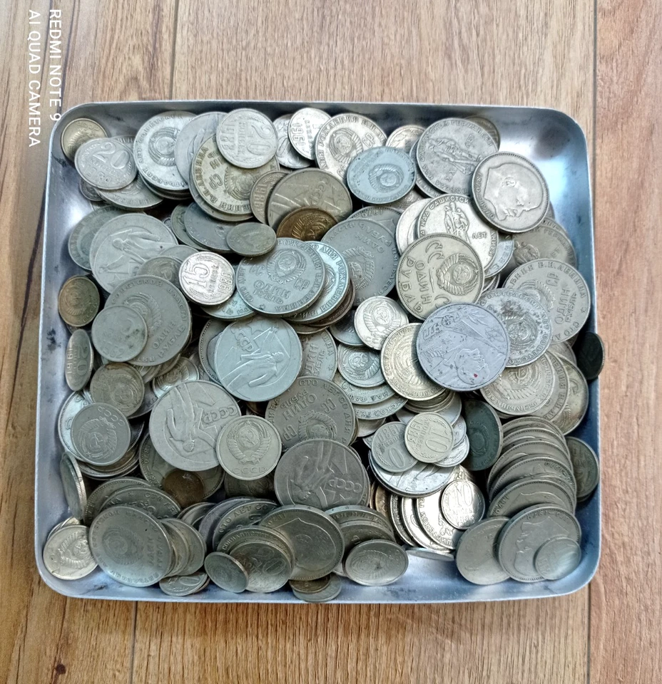 GRAN CONJUNTO MONEDAS DE DINERO DE LA UNIÓN SOVIÉTICA RUSA URSS RUBLOS FICHA RUBLO KOPEYKS 1,9 kg Foto 3 de 4
