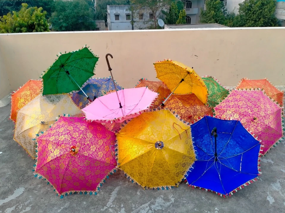 Venta al por mayor Lote 5 piezas Sombrilla de trabajo bordada paraguas decorativo vintage indio Foto 4 de 4