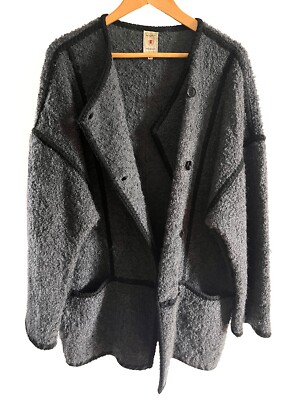 Vintage UNGARO SOLO DONNA Jacket Wool Mohair Sz 42/6 Greenish Gray 