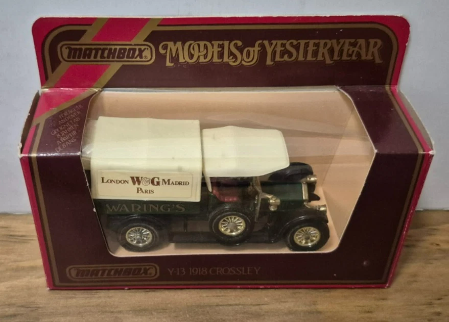 Y 13 1918 Crossley Waring`S Models of Yesteryear Matchbox mit J Box Dach creme - Bild 2 von 2