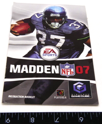 Authentic Madden 07 NFL Football Nintendo Gamecube Game Manual
