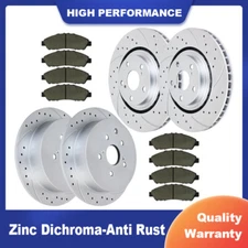 Front Rear Brake Rotors Ceramic Pads For Toyota Highlander Sienna RX350 RX450H