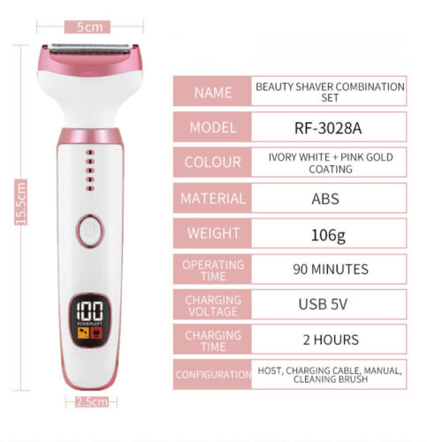 5-In-1,Elektrischer Rasierer Intimbereich Elektrischer Damenrasierer für Frauen - Bild 8 von 19