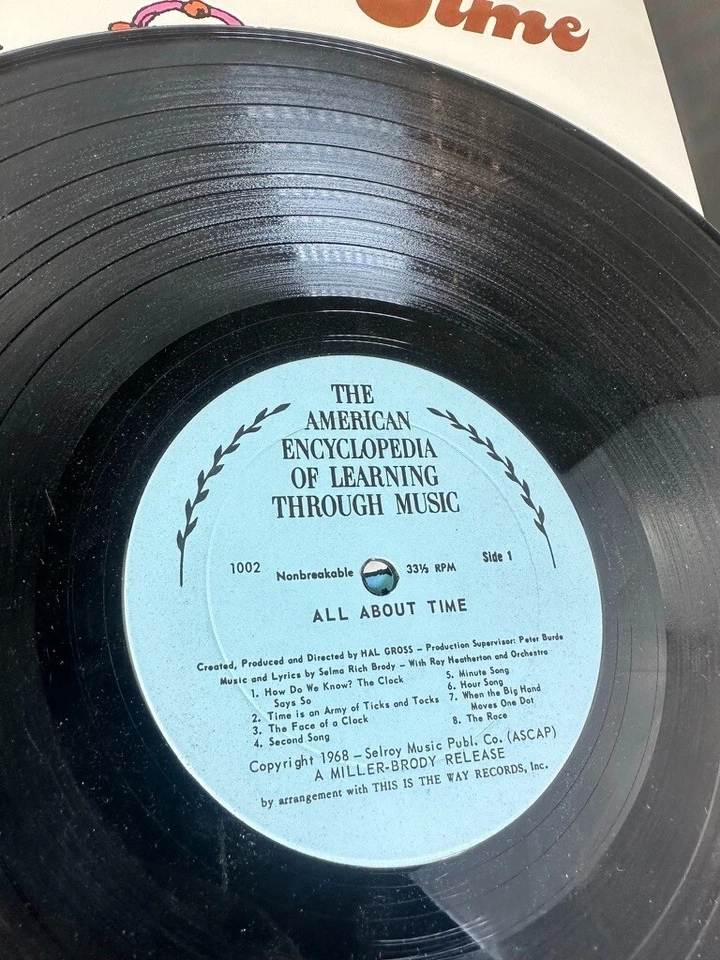 VTG Vinyl Children's Listen Sing Learn Nursery Pop Counting Time Retro Education - Image 3 of 4