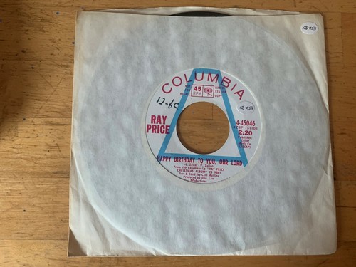 45 PROMO Ray Price "Happy Birthday To You Our Lord /Jingle Bells" COLUMBIA NM - Picture 3 of 4