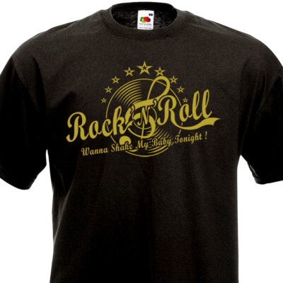 T-Shirt ROCK'N'ROLL Fifties Retro Vintage 50er 60er Rockabilly Rockers Jive Jump