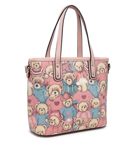 Bolso de hombro Boutique Bear Doll impresión imitación cuero mujer S-mediano - Imagen 17 de 22