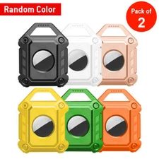 2 pack AirTag Armor Full Body Protective Keychain Holder Case (Random color)