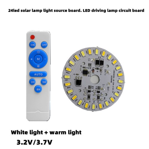 Light Remote Control Dual Color LED Panel Round Solar Lighting Circular Lamp - Picture 10 of 12