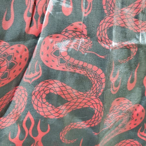Dragonfly Shirt Men Medium Red Grey Snake Cobra Camp Looped Rockabily Lounge Y2K - Picture 4 of 20