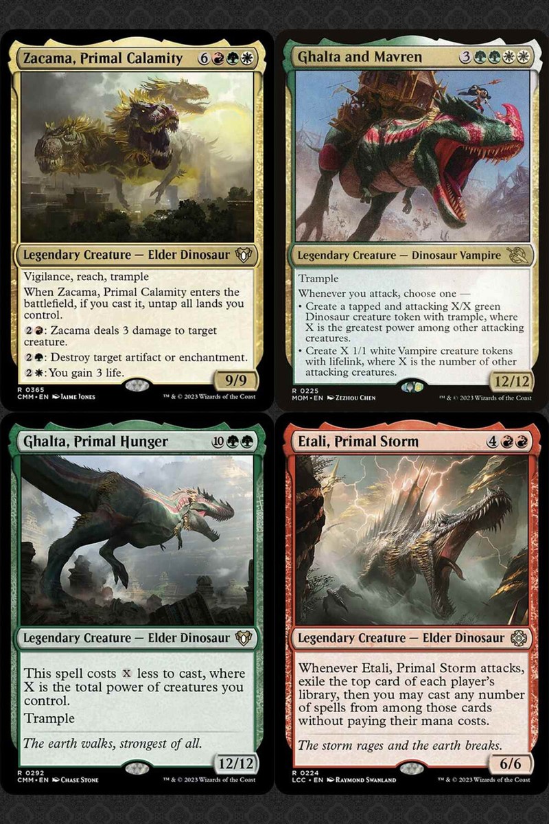 Zacama, Primal Calamity NAYA Dinosaur Commander Deck Magic MTG
