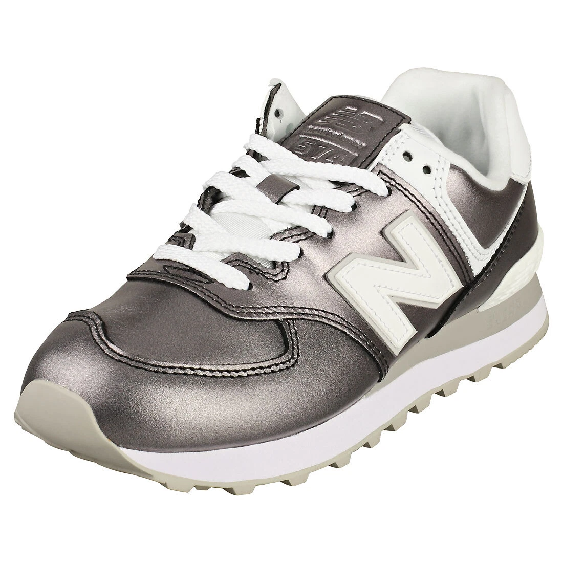 New balance 574 silver metallic sale