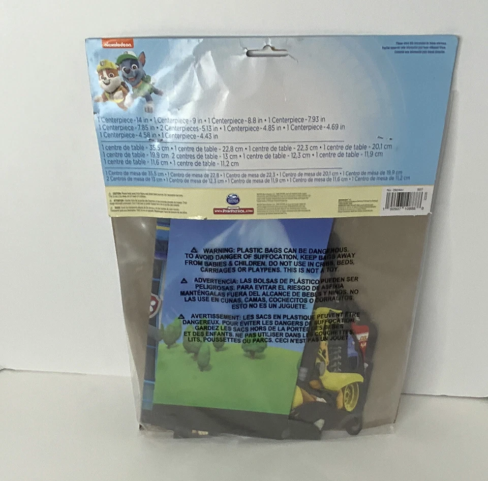 Kit de decoración de mesa Paw Patrol fiesta de cumpleaños pieza central y juego de cajas de golosinas Foto 3 de 4