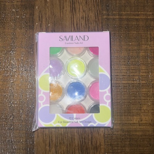 SAVILAND Excelsior Nail Art 12 Colors for Beautiful Nail Art Design New SEALED!