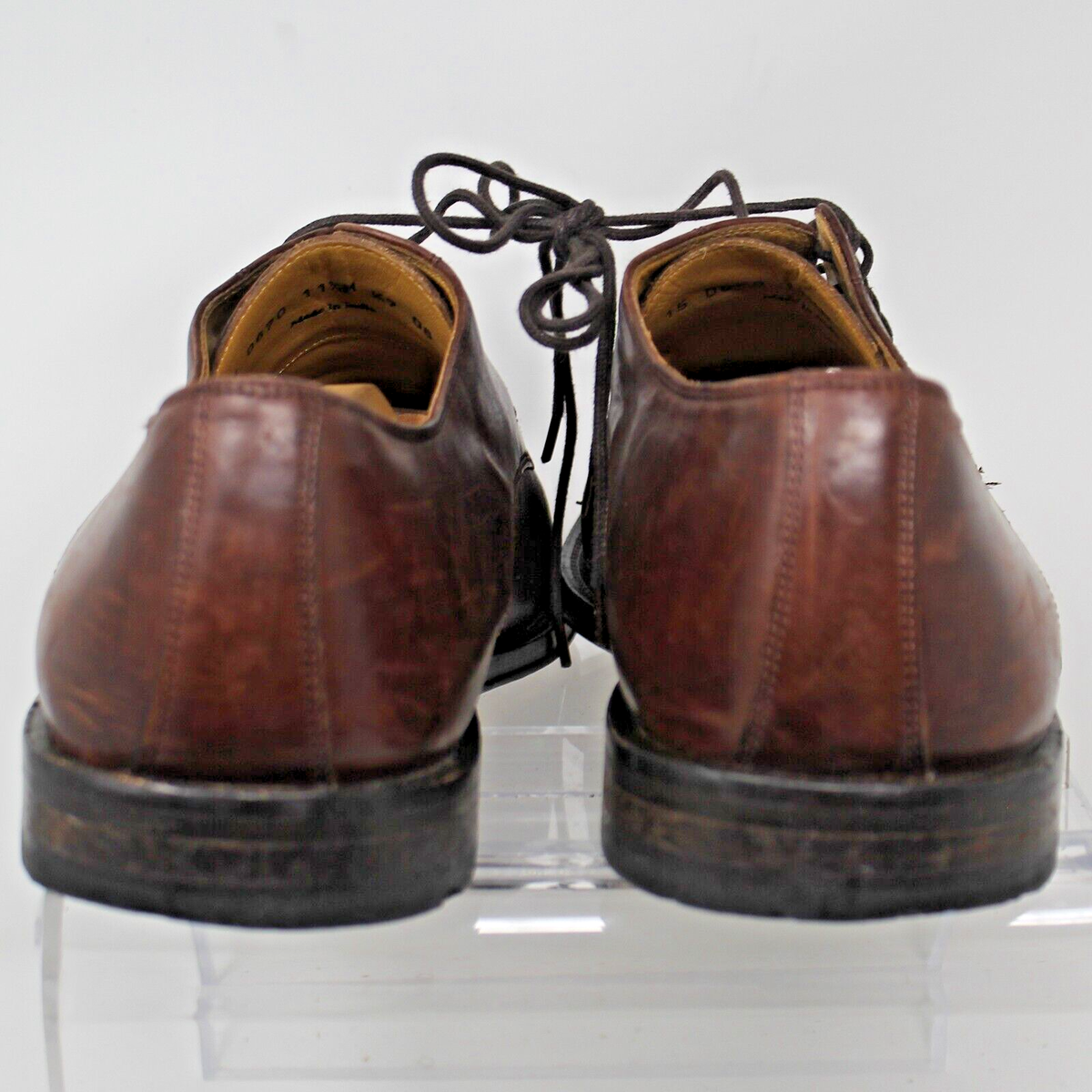 Johnston & Murphy Cap Toe Brown Leather Derby Shoe Men Sz 