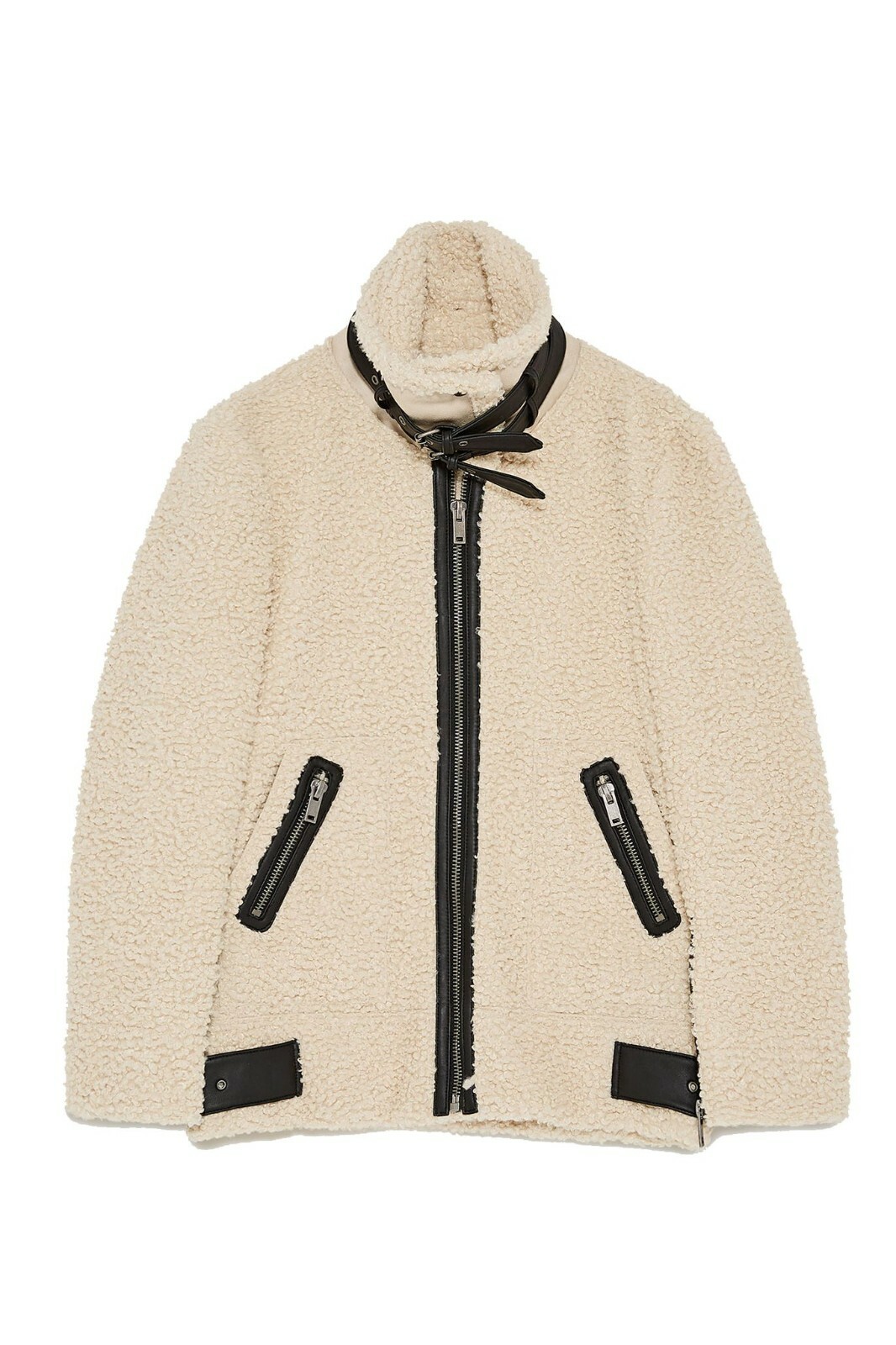 zara borg coat
