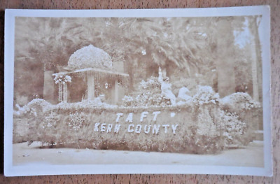 Vintage Taft California Kern County Parade Float Real Photo Postcard RPPC