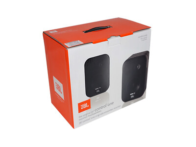 2 JBL Control One 2-Wege Kompakt Lautsprecher Speaker Boxen +Halter Schwarz