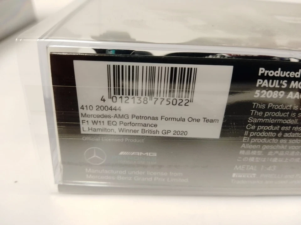 Minichamps Mercedes W11 Hamilton World Champion British GP 2020 1/43 410200444 - Immagine 4 di 4