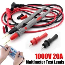 Multimeter Test Leads for Fluke Meter Electrical Alligator Clip Probes 1000V 20A