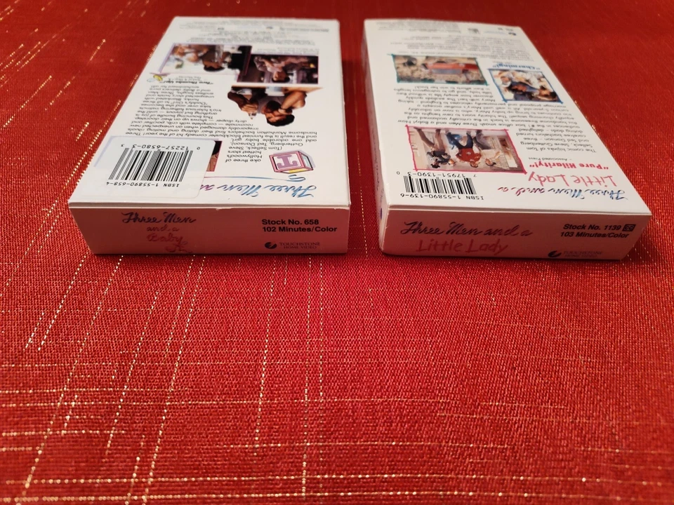 🔥Three Men And A Baby/Three Men And A Little Lady VHS Tapes Lot Of 2 RARE 🔥 Foto 3 de 4