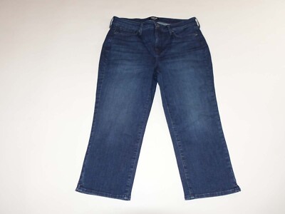Not Your Daughter's Cropped Slim Straight Jeans Size 10 Curves 360 Mesquite Wash