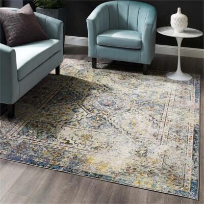 Modway Success 63x90.5'' Jacinda Floral Medallion Rug in Multi-Color
