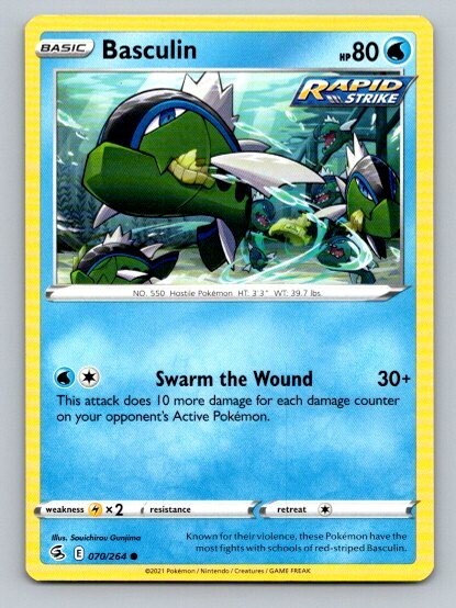 2021 Pokemon Card Fusion Strike Basculin 70/264
