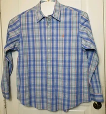 Polo Ralph Lauren Custom Fit Multicolor Plaid Button Down Shirt Long Sleev XL A2
