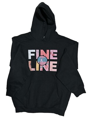 Harry Styles Fine Lines Black Hoodie Sweatshirt Size M Gildan Brand Heavy Blend