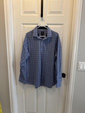 Pre Owned Jos. A. Bank Traveler Travel Tech Tailored Fit Men's Dress Shirt XL