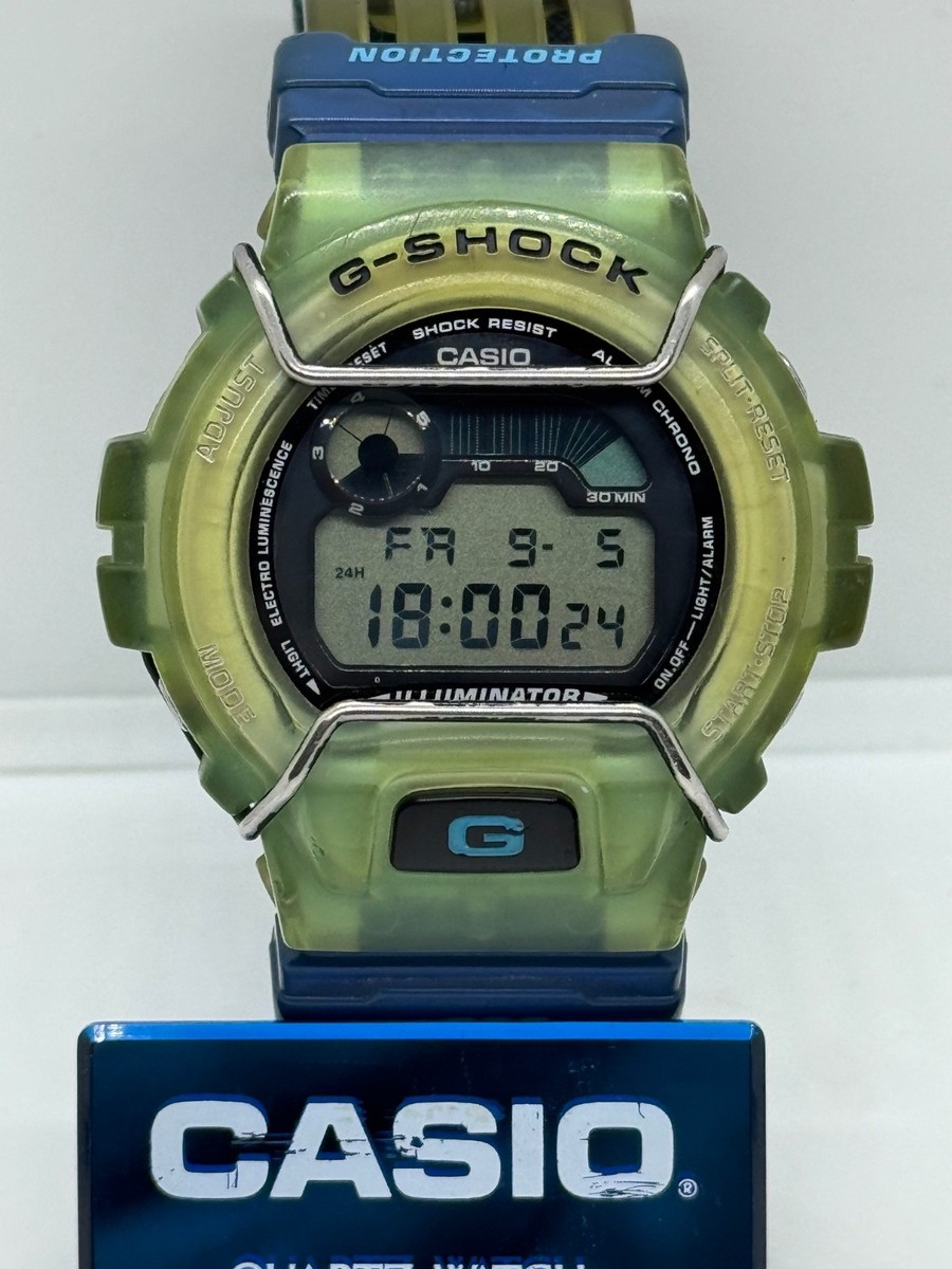 Vintage Rare Casio G-Shock Extreme DW-6900 Mod1557 Jelly Blue
