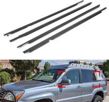 Fit For 03-2009 Lexus GX470 Car Weatherstrip Window Moulding Trim Seal Belt 4pcs