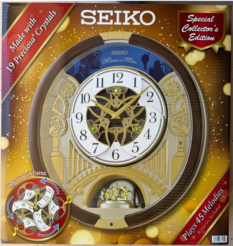 Seiko Melodies in Motion 2025 Golden Rhythm Musical Wall Clock Limited Edition - Image 2 of 3