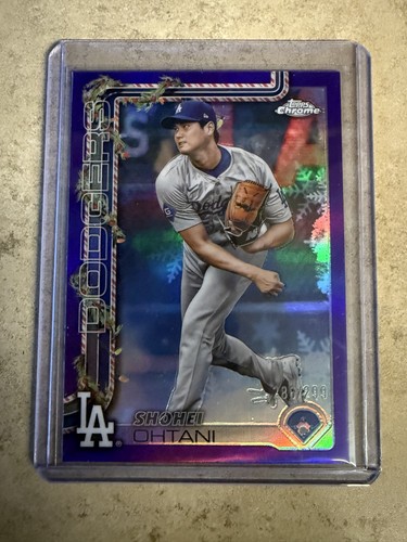 2025 Topps Holiday Shohei Ohtani HC1  Topps Chrome Purple /299 DODGERS Read Des.