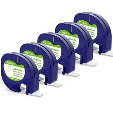 Paper White Tape Compatible with DYMO LetraTag Refills 12mm x 4m 1/2'' x 13',...