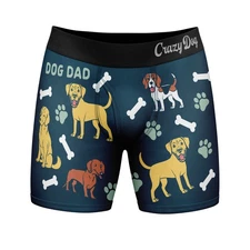Mens Dog Dad Boxer Briefs Funny Saying Cool Gift Hilarious Underwear for Guys