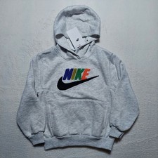 Nike Hoodie Child Size 7 Birch Heather Brand New Chenille Logo 86N165-X58