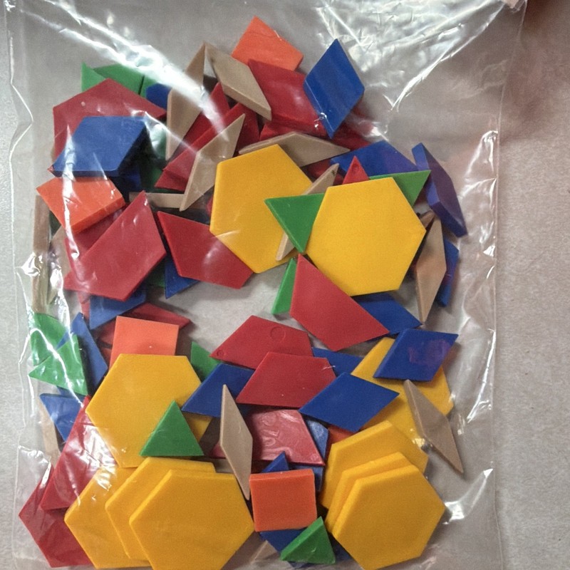 Educational Pattern Blocks Math Manipulatives Geometric Shapes Set 4-11 Years 