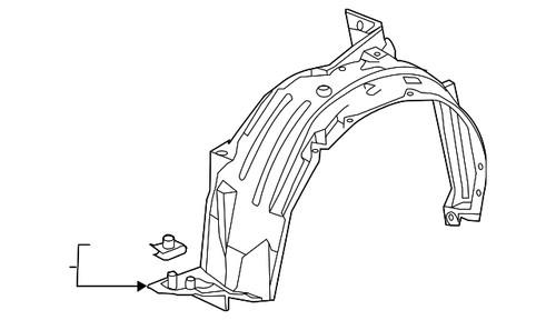 Genuine Honda Fender Assembly L Front (Inner) 74150-T7W-A20