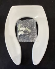 Bemis Toilet Seat Extra Heavy Duty Open Front White Plastic 1655CT 000 L15