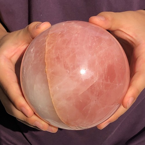 2 Piezas 3420g Natural Hermosa Bola de Cristal Rosa Cuarzo Cristal Curativo 1613 - Imagen 6 de 23