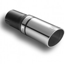 Auspuffblende Endrohr Auspuffendrohr Blende 1x 60mm rund 50mm Anschluß Edelstahl