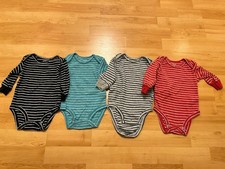 Lot Of 4 - Carter  s - Long Sleeve Bodysuits - Stripes