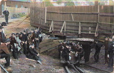 Miners Ascending from Coal Shaft Occupational Souvenir Post Card Co. Postcard