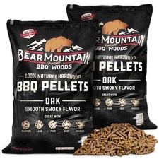 Bear Mountain BBQ All Natural Oak Wood BBQ Smoker Pellets, 20lbs (2 Pack)