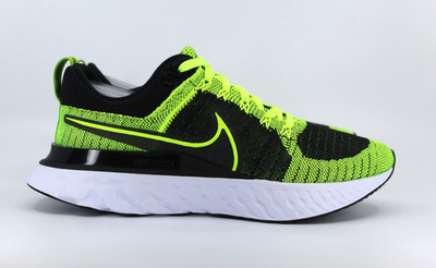 Nike React Infinity Run Flyknit 2 Laufschuhe UK 7 Volt schwarz CT2357-700